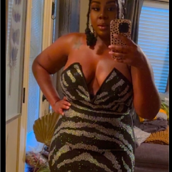 Fashion Nova Embellished Gown - Picture 1 of 8